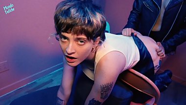 Butch Leather Dyke Gets Fucked by Queer Domme - Authentic Lesbian Sex