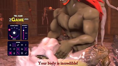 3D HARD double penetration. Sex with monster's Dirty Part 2.