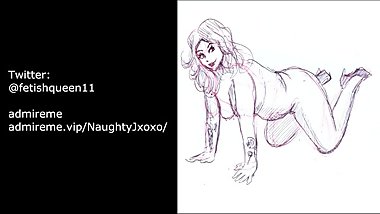 Quick Sketches: Blonde Thicc Naughty J xoxo fan art speed drawin