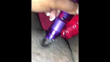 Cumming hard on a dildo