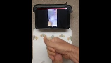 Jerking off to hot lesbian