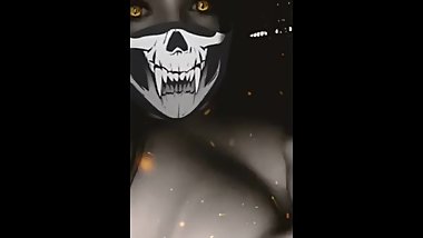 Tatted bitch plays with nice tits