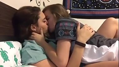 Two Hot Lesbian Girls kissing