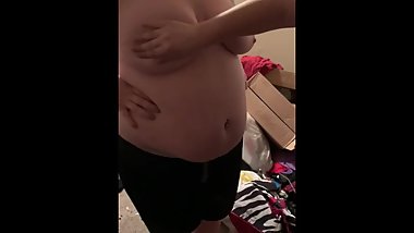 Big titty lotion rub