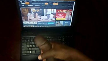 Jerking off to my lesbian step sister's porn video BBC complication