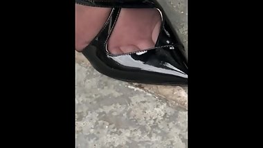 Sexy toe cleavage in pantyhose nylons xx