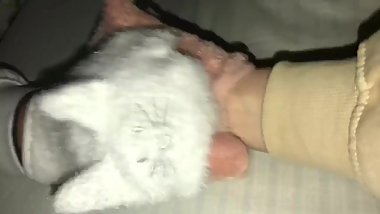 Lesbian socks orgasm pussy eating