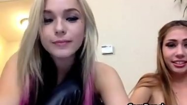 Dirty Teen Lesbians Suck On Toys