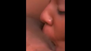 Lesbian eating juicy ebony pussy