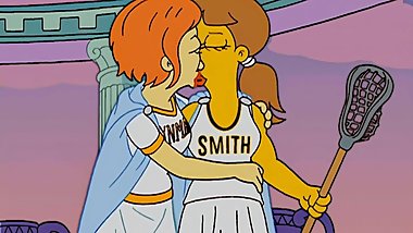 The Simpsons - The Seven Sisters - Smith Kiss Bryn Mawr - Lesbian Kissing