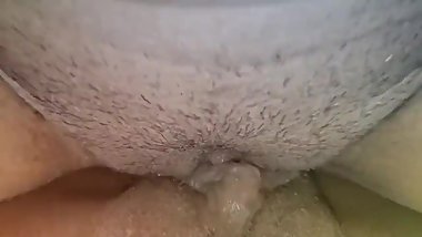 Ebony - clit on clit cum