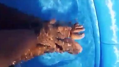My feet underwater