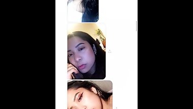 Lesbian girl doing sexting on KIK