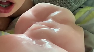 MissJenniP Has Secret Lesbian Fetish Plays With Realistic Pussy