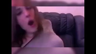 Girl playing with sex vibrator sex simulator