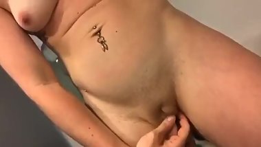 Hot girl plays with herself and her friends tits