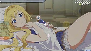 Osu! Blonde girl masturbate. 100% SFW