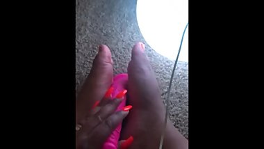 Sexy feet play ft.dildo