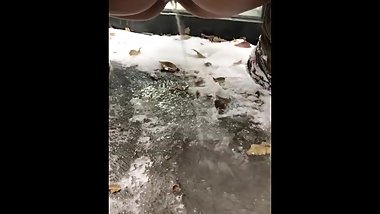 Public Pissing In The Snow