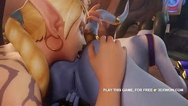 WARCRAFT SEX ELF X DRAENEI LESBIAN LICKING