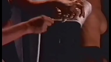 #158 Latex dungeon bondage