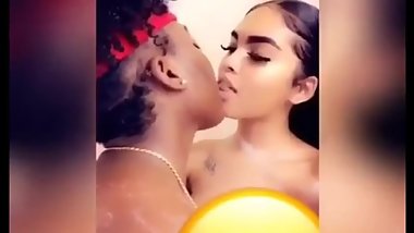 Ebony Lesbian kiss