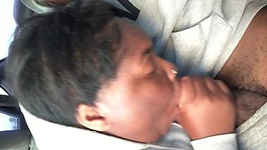 Stud sucks dick in the car cum in mouth
