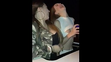 Drunk Teens Flash in Public & Makeout