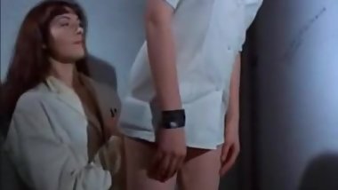 Girl in prison licks boots and booty