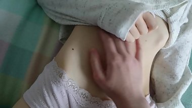 tickling a giggling Alena all over  cute lesbian romantic teasing