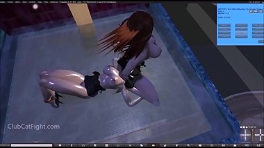 Face Riding Avatar Lesbians in Second Life, very HOT full mesh Bento