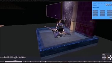 Lesbian VR Super Sexy Shower Fight with Face Sitting
