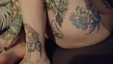 Sexy feet tattooed chubby girl mom bod showing off my tats
