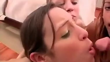 Stunning schoolgirls first sex blow job