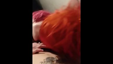 2 lesbian strippers sharing my big dick