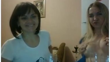 Two Russian Women Having Short Fun in Chatroulette