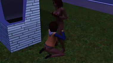 Hot Lesbian Sims - Oral Sex
