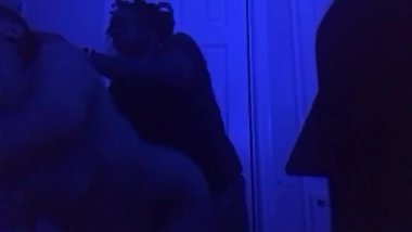 Stem Ebony  lesbian strapping her mix breed Fem