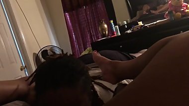 Girlfriend eating wifey