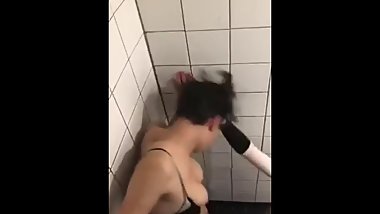 Hot lesbians club bathroom