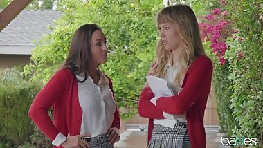 Lesbian Schoolgirls Enjoy Each Other's Incredible Bodies