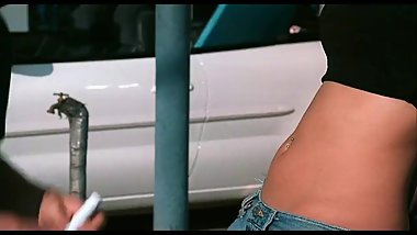 2001 Maniacs - blonde girl belly scene