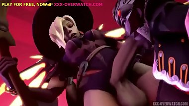 Best futanari fuck in overwatch game parody