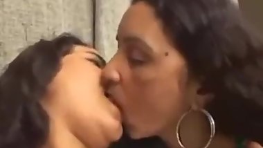 Mom Kissing Daughter