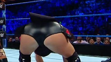 Sonya Deville's Ass In Black Latex Shorts Smackdown 05-15-2018