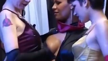 Three Lesbians Showering