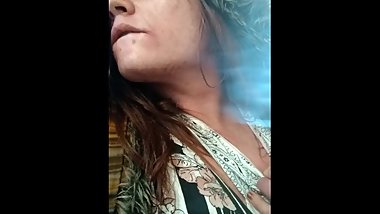 Little girwl playing with her princess phanny pack