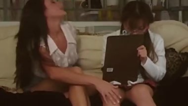 Exchange Student - Lesbian milf seduces teen (older/younger)