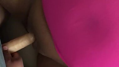 Lesbian action with strap on