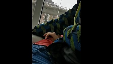2 horny boys and 1 girl fuck croatian teen in public transport